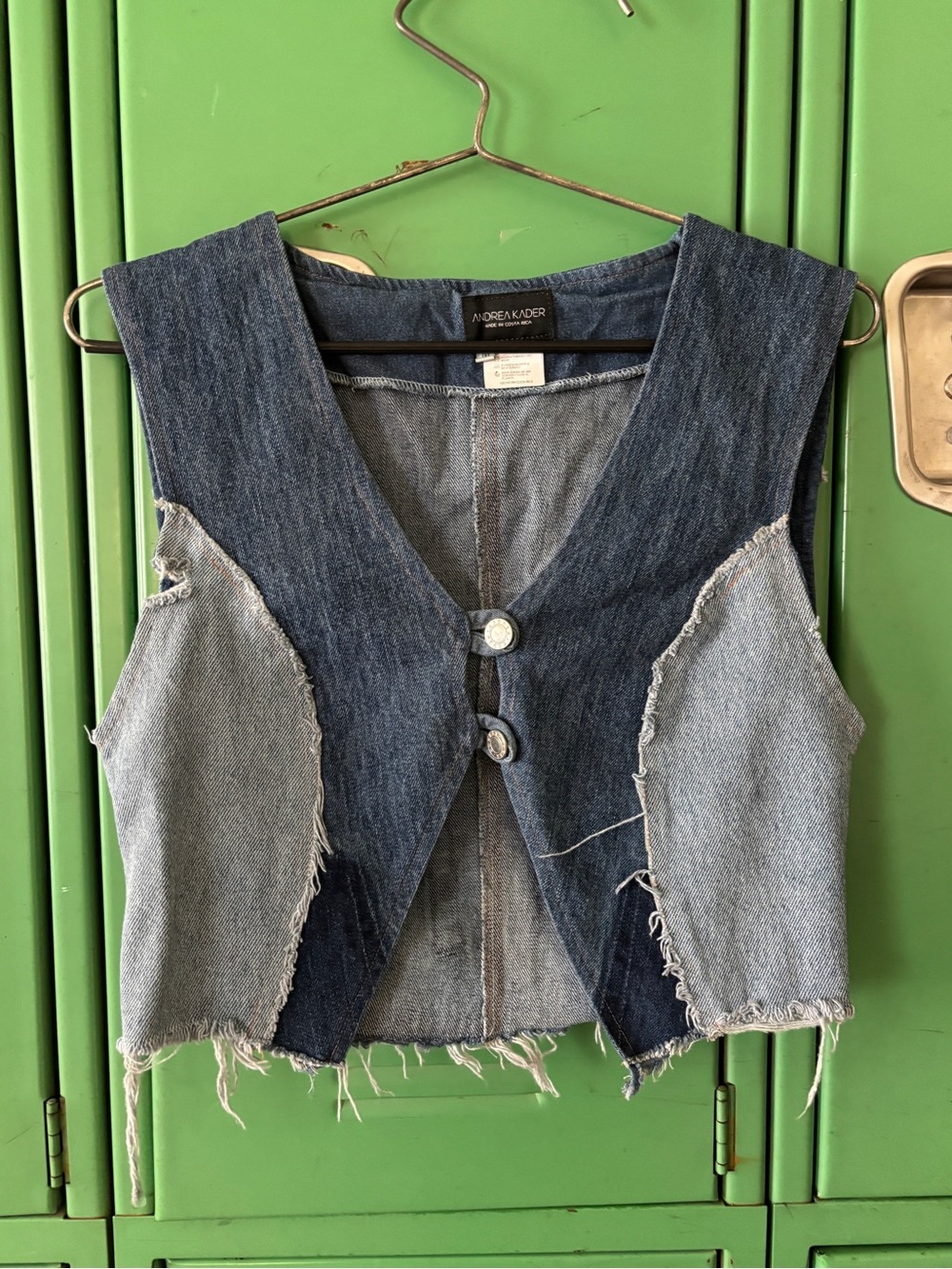 Distressed Denim Andrea Kader Vest